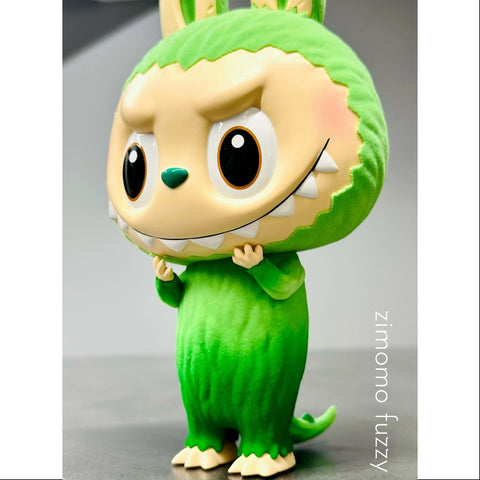 Labubu The Monsters Zimomo Fuzzy Moss Green Figurine 2024