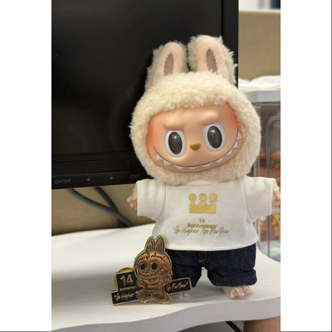 Labubu The Monsters Pop Mart 14th Anniversary Vinyl Plush Pendant 2024 Limited Edition