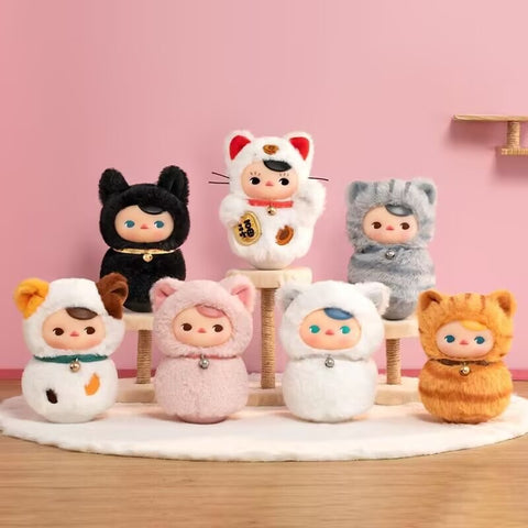 PUCKY Roly Poly Kitty Series Vinyl Plush Whole Set Brand New With Plastic