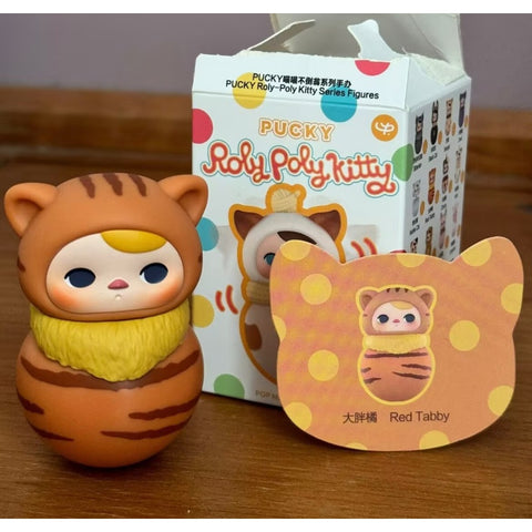 PUCKY Roly Poly Kitty Series Red Tabby