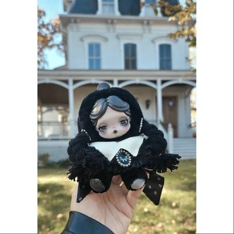 Skullpanda Wednesday Classic Dress Version Vinyl Plush Doll Pendant 20 TOYSEZ Skullpanda Wednesday Classic Dress Version Vinyl Plush Doll Pendant 20 TOYSEZ