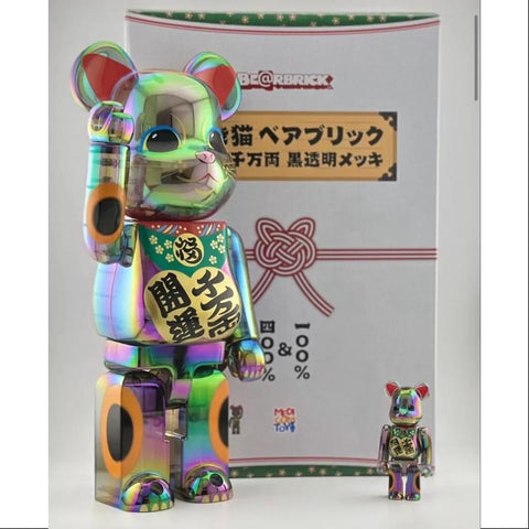 Bearbrick Lucky Cat Tokyo Solamachi Maneki Neko 400% & 100% Be@rbrick 2024 Limited