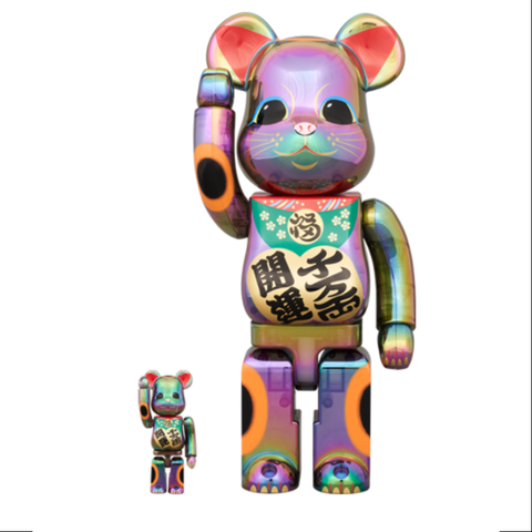 Bearbrick Lucky Cat Tokyo Solamachi Maneki Neko 400% & 100% Be@rbrick 2024 Limited