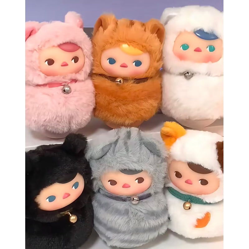 Pucky Roly Poly Keychain PUCKY Roly Poly Kitty Series Vinyl Plush Whole Set Opened – TOYSEZ