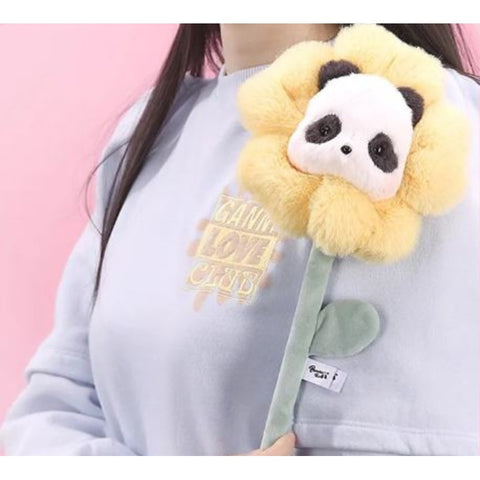 Panda Roll Plush Flower World Blind Box Series: Yellow Plush Flower (Confirmed Style)