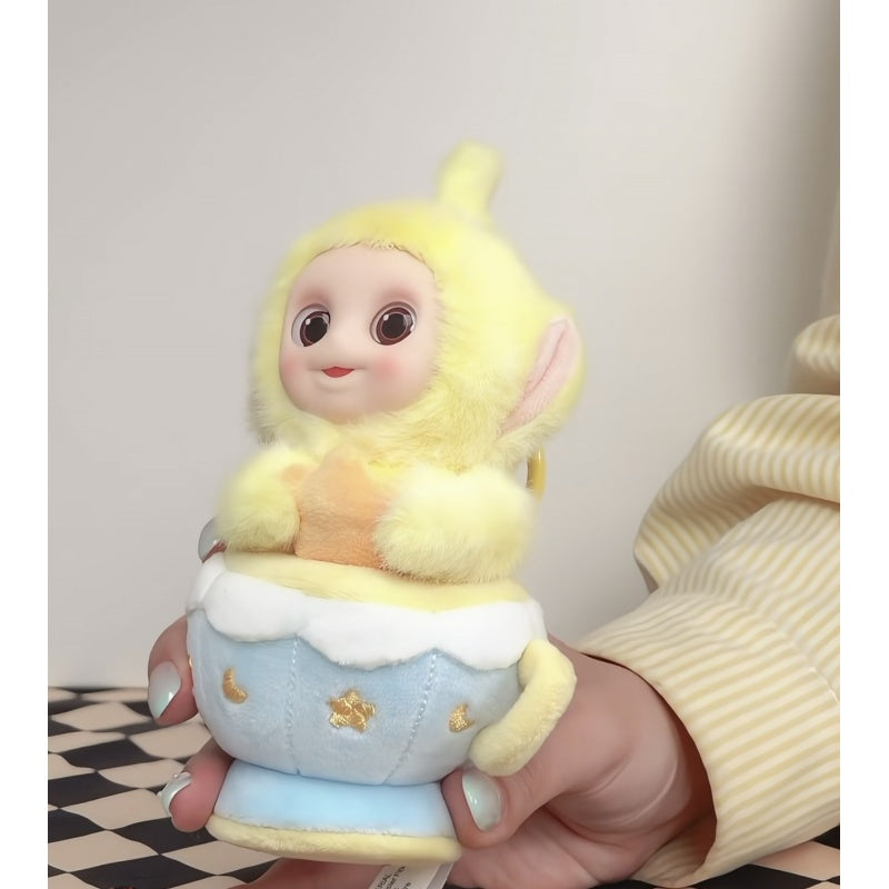 Teletubbies Afternoon Tea Diary Plush Doll Pendant Blind Box Series: Laa-Laa's Banana Milk (Confirmed Style)