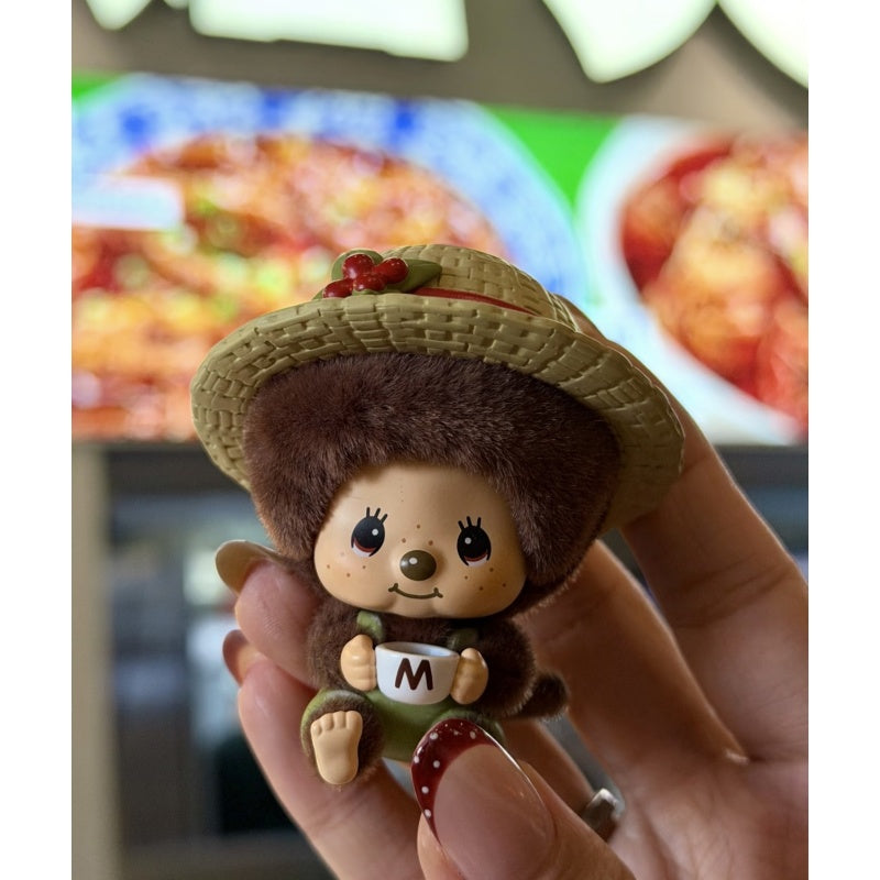 Monchhichi Mon Mon Farm Classic Coffee Plush Pendant Blind Box Series: Coffee Break (Confirmed Style)