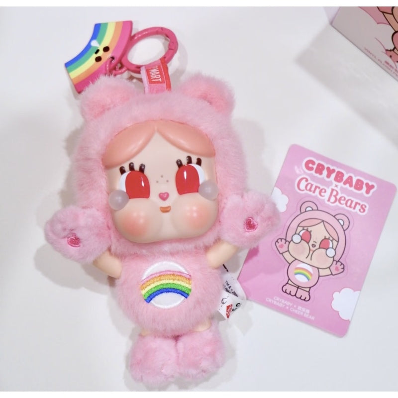 Crybaby × Care Bears Vinyl Plush Pendant Blind Box Series: Cheer Bear (Confirmed Style)