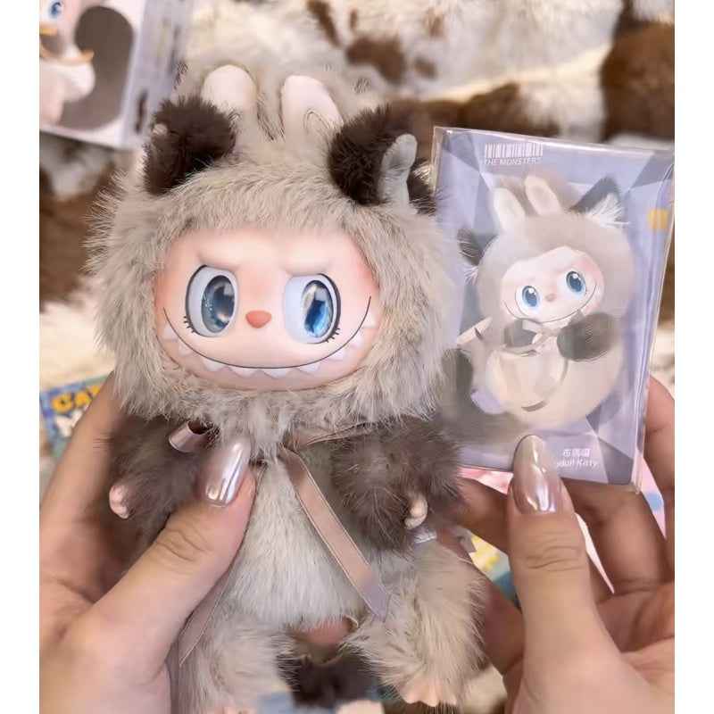 Labubu The Monsters Cat Mode On Vinyl Plush Pendant Blind Box Series: Ragdoll Kitty (Confirmed Style)