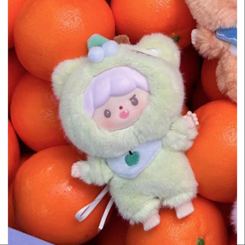 zZoton My little cat Fruit Party Series Thailand limited Vinyl Plush Doll Green Apple Cat zZoton