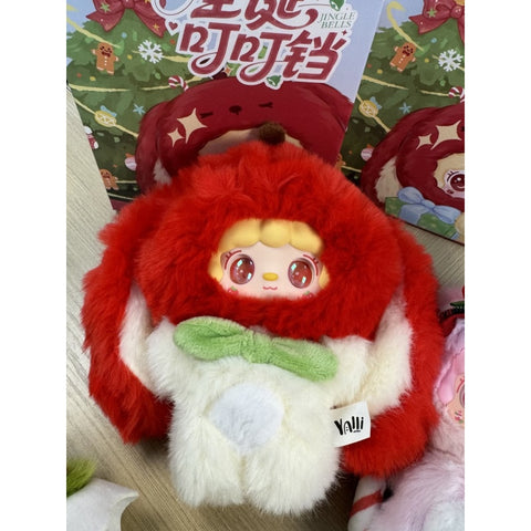 Yooki Jingle Bells Plush Pendant Series: Apple Rabbit (Confirmed Style) | TOYSEZ Data
