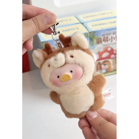 LuLu the Piggy Cutest Butler PVC Face Plush Keychain Blind Box Series: Deer (Confirmed Style)