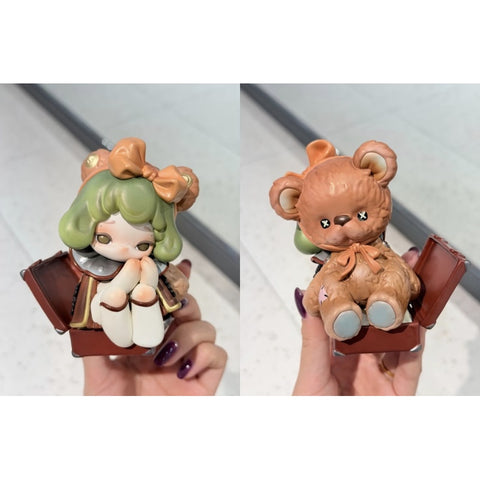 Dual Bear Attic Encounter Blind Box Series: Vintage Leather Trunk (Confirmed Style)
