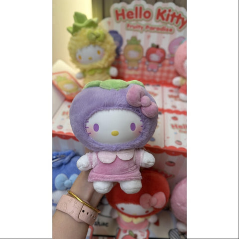 Hello Kitty Fruity Paradise Vinyl Plush Pendant Series Mangosteen