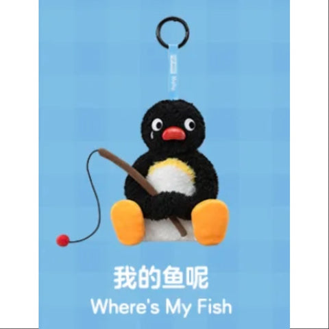 Baby MOLLY Pingu Happy Fishing Series Vinyl Plush Pendant Where's My Fish