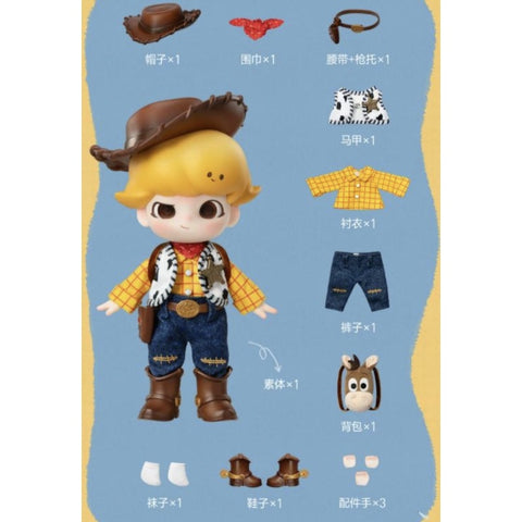 DIMOO WORLD × PIXAR 1/8 Action Figure BJD Series: Woody (Confirmed Style)