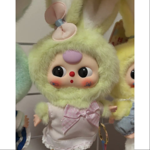 Baby Three Macaron Cute Bunny Plush Series Light green bunny