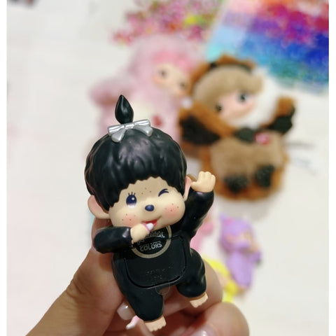 Monchhichi Hippers Colors Wink Blind Box Series: Pearl Black (Secret, 1/144)