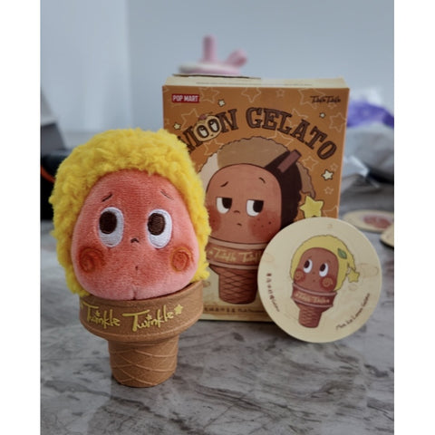 Twinkle Twinkle Moon Gelato Ice Cream Plush Pendant Blind Box Series: Mint Ice Lemon Gelato (Confirmed Style)