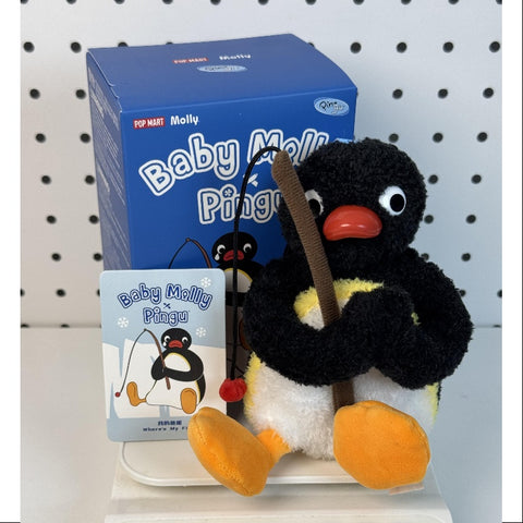 Baby MOLLY Pingu Happy Fishing Series Vinyl Plush Pendant Where's My Fish