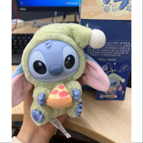Disney Stitch Eat Something Before Sleep Series Vinyl Plush Pendant Have another meol