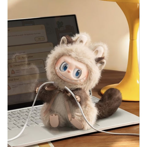Labubu The Monsters Cat Mode On Vinyl Plush Pendant Blind Box Series: Ragdoll Kitty (Confirmed Style)