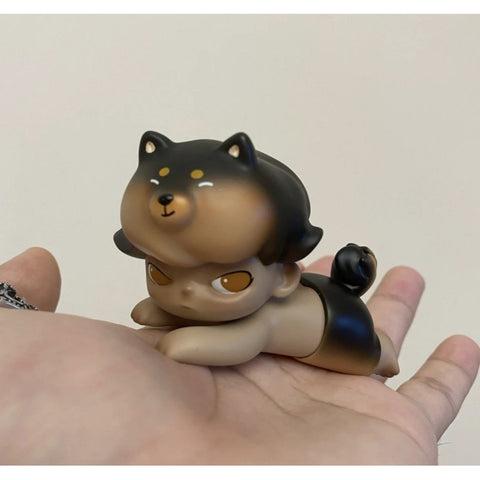 DIMOO Lay Down Black Shiba Inu Limited Figure