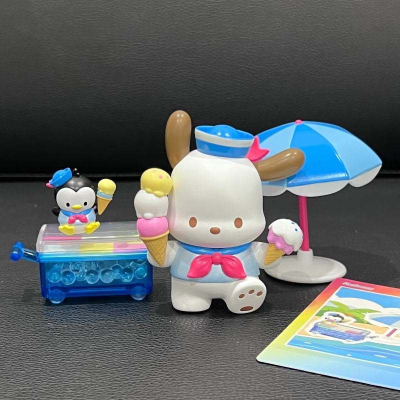 Sanrio Characters Pochacco Holiday Beach Series Secret Ice Cream Cart