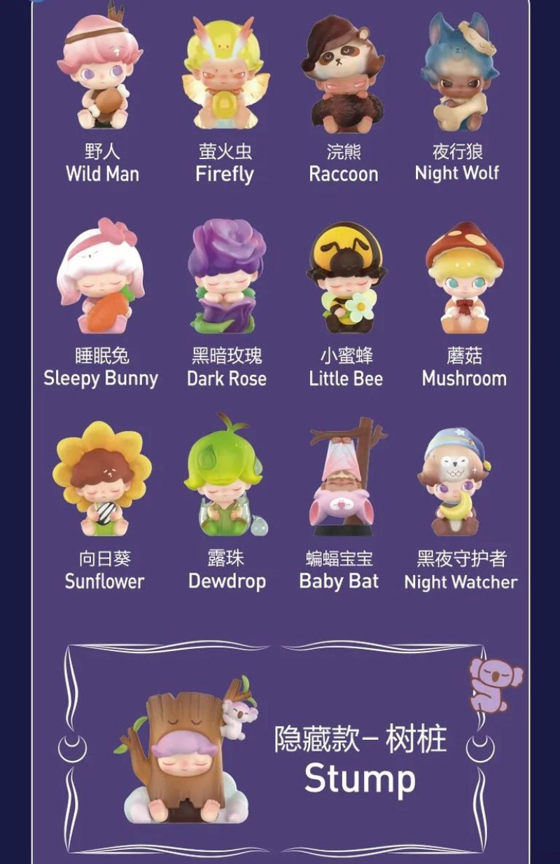 Dimoo Night Wolf DIMOO Forest Night Series Whole Set Opened – TOYSEZ
