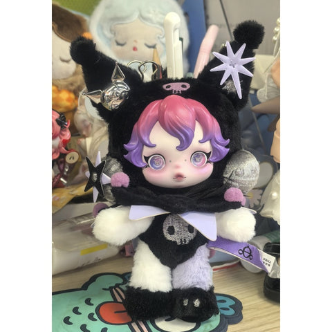 Skullpanda x Kuromi Vinyl Plush Doll Pendant 2025 Limited Edition