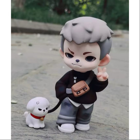 Boy Rayan Walking The Dog Figurine 2023 Limited Edition