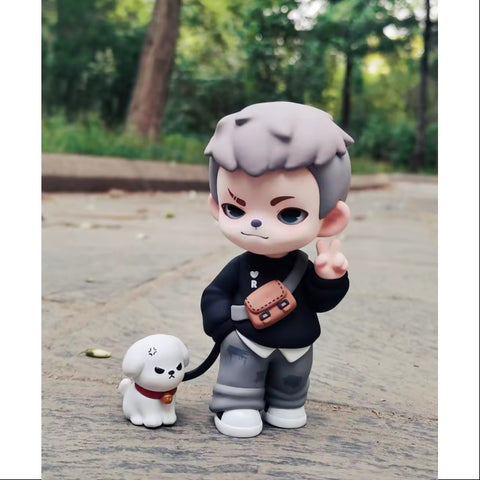 Boy Rayan Walking The Dog Figurine 2023 Limited Edition