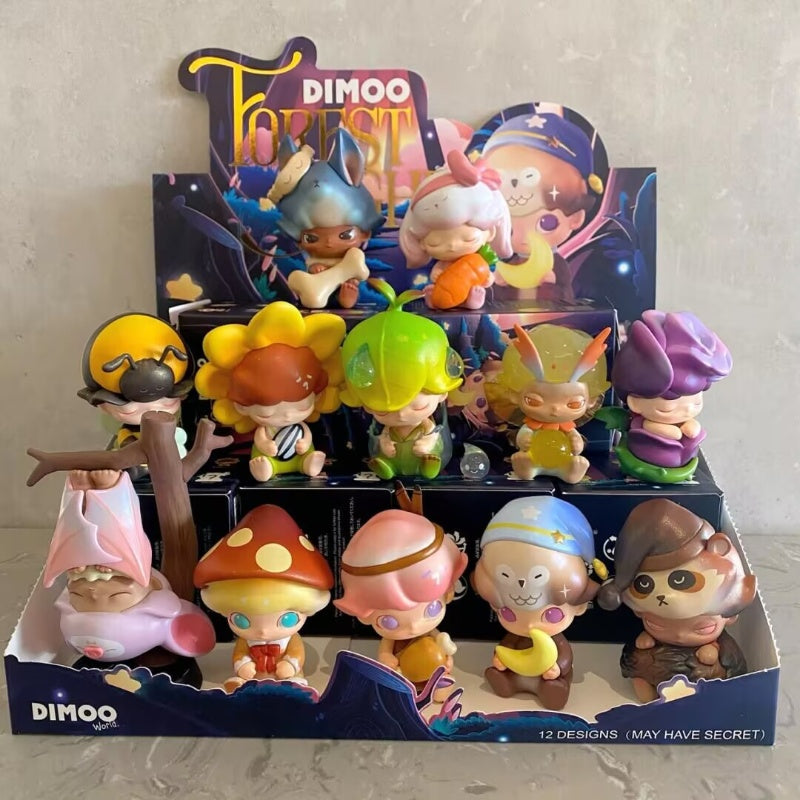 Dimoo Night Wolf DIMOO Forest Night Series Whole Set Opened – TOYSEZ