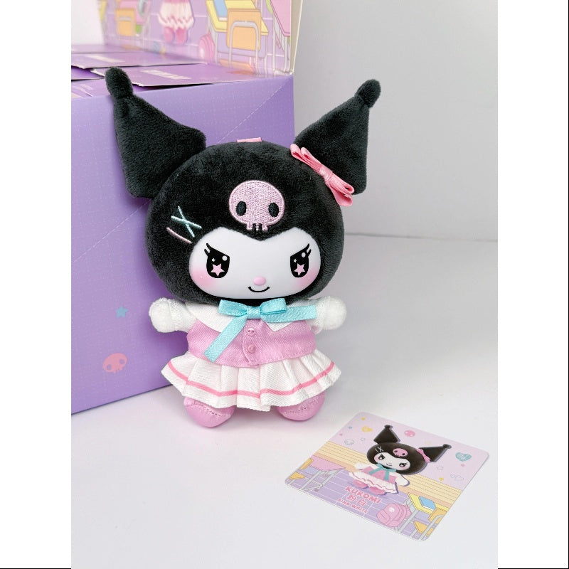 Kuromi School Life Vinyl Plush Pendant Series Pink White