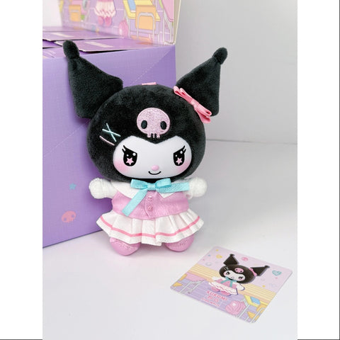 Kuromi School Life Vinyl Plush Pendant Series Pink White