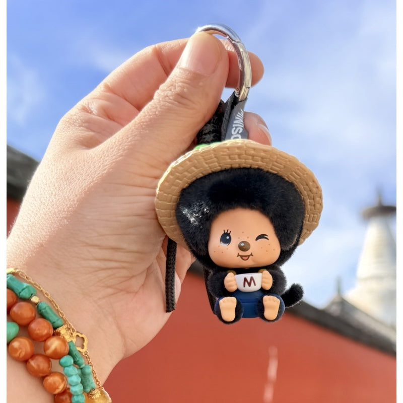 Monchhichi Mon Mon Farm Classic Coffee Plush Pendant Blind Box Series: Tea Break (Confirmed Style)