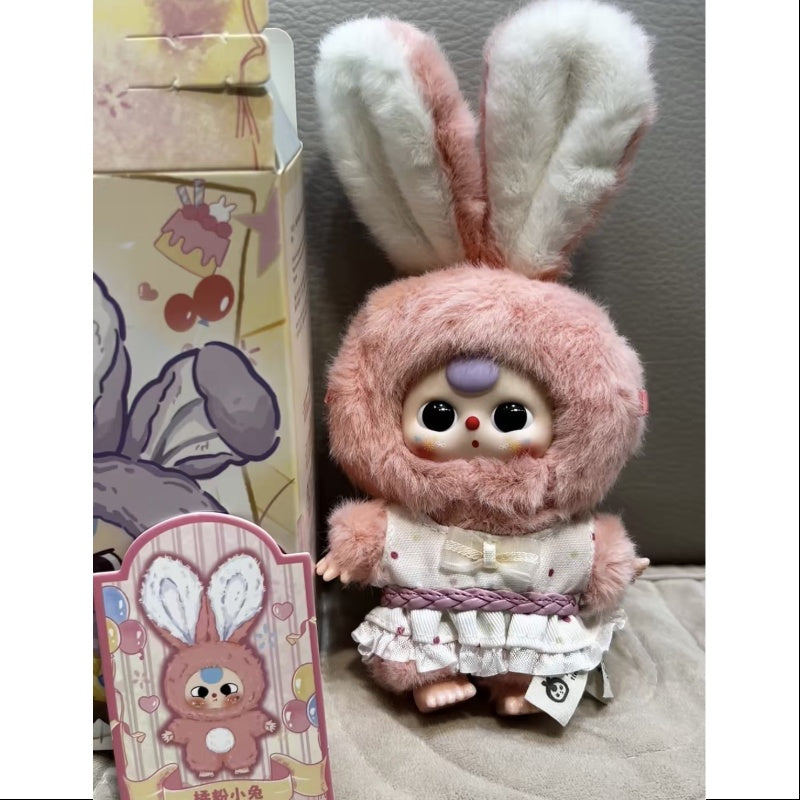 Baby Three Rabbit Miniature Bunny Plush Pendant Series Pink Bunny