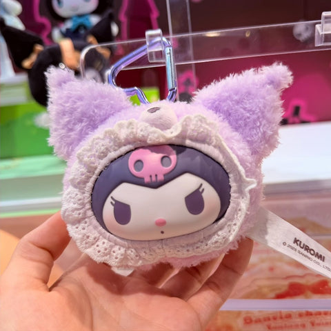 Kuromi Sanrio Characters Fluffy Teddy Bear Plush Pendant Series Kuromi