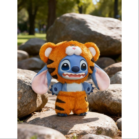 Disney Stitch Wild Animal Vinyl Pendant Series Tiger