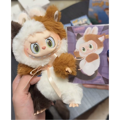 Labubu The Monsters Cat Mode On Vinyl Plush Pendant Blind Box Series: Calico Kitty (Confirmed Style)