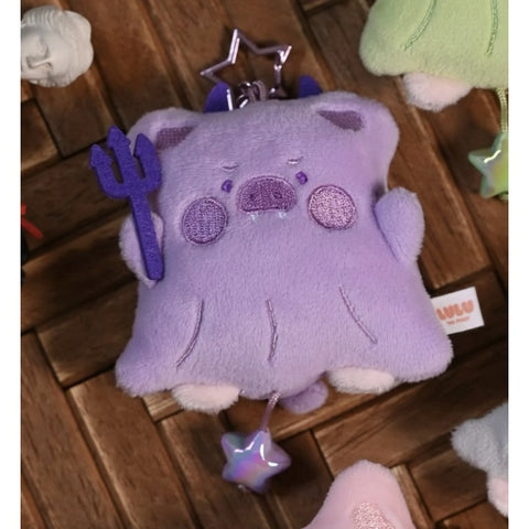 LuLu the Piggy Horror Story Moody Boo Plush Keychain Blind Box Series: Mischievous Ghost (Confirmed Style)