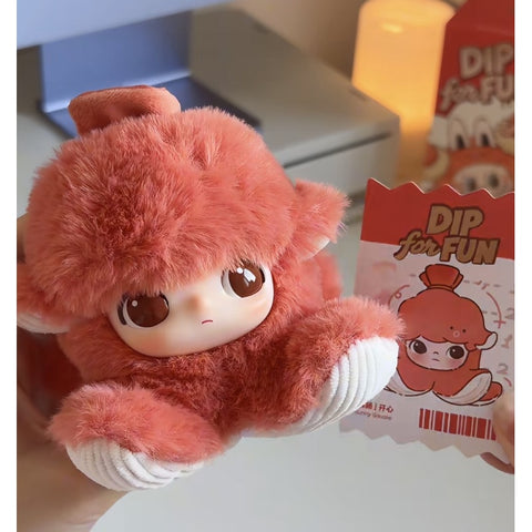 DIMOO Dip For Fun Plush Pendant Blind Box Series: Sunny Sausie (Confirmed Style)
