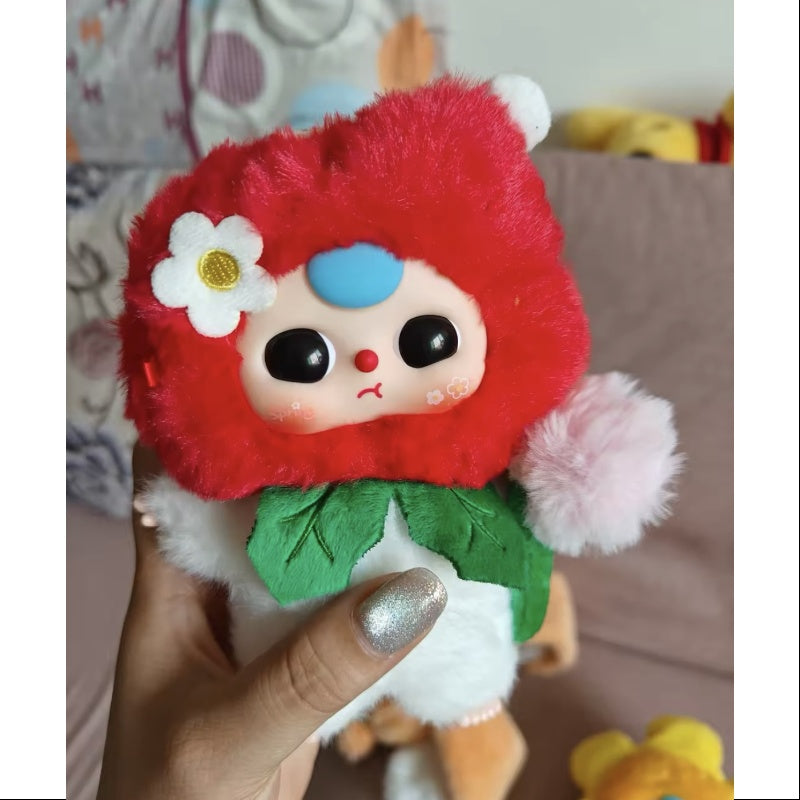 Baby Three Where is Spring Plush Pendant Series Strawberry
