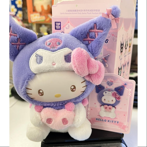 Hello Kitty Sanrio Characters Kuromi Party Plush Pendant Series Hello Kitty