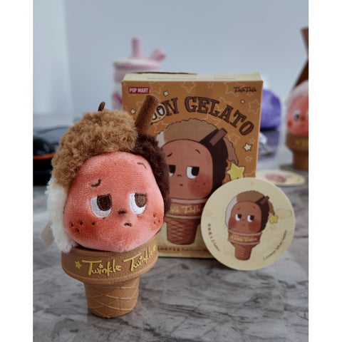 Twinkle Twinkle Moon Gelato Ice Cream Plush Pendant Blind Box Series: Cinnamon Whiskey Gelato (Confirmed Style)