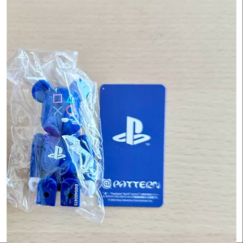 Bearbrick Series 48 Pattern PlayStation Blue 100%