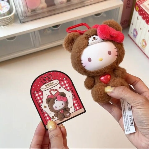 Hello Kitty Teddy Pajamas Plush Dolls Series Caramel Pajamas