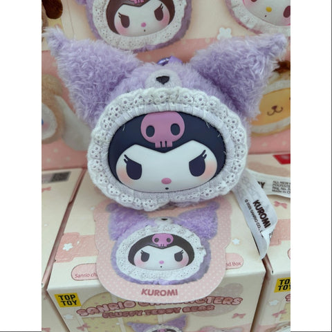 Kuromi Sanrio Characters Fluffy Teddy Bear Plush Pendant Series Kuromi