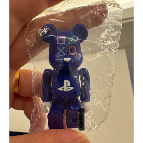 Bearbrick Series 48 Pattern PlayStation Blue 100%