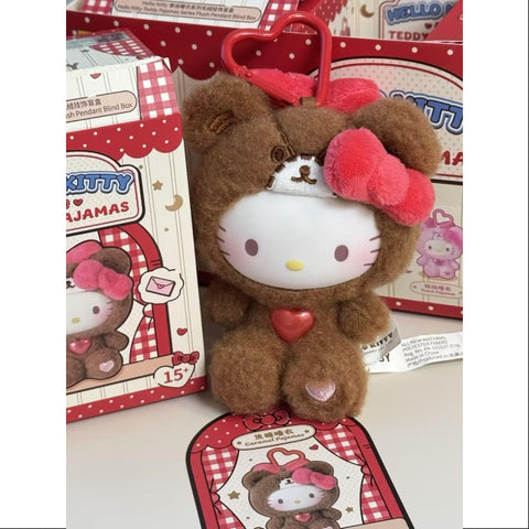 Hello Kitty Teddy Pajamas Plush Dolls Series Caramel Pajamas